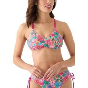 NWT Cupshe Bright Floral Scrunched Two Piece Swim Suit -‎ Size Medium